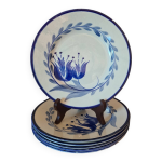 Assiettes  dessert faiencerie de gien modle chanteclerc