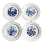 Assiettes  dessert porcelaine opaque delft