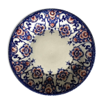 Assiette en faïence bleue et rouge de gien du 19ème siècle Assiette en faïence bleue et rouge de gien du 19ème siècle