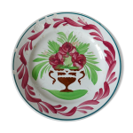 Assiette en faence fine opaque de sarreguemines xixe