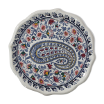 Assiette en fa�ence de gien d�cor  cachemire  vintage