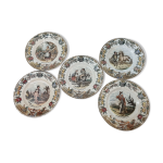 Assiettes en faence sarreguemines : les bretons