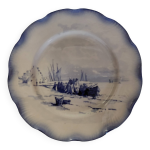 Assiette en faence sarreguemines dcor marines fin xixme dbut xxme