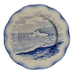 Assiette en faence sarreguemines dcor marines fin xixme dbut xxme