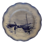 Assiette en faence sarreguemines dcor marines fin xixme dbut xxme