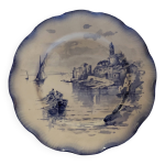Assiette en faence sarreguemines dcor marines fin xixme dbut xxme