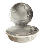 Assiettes  foie gras faencerie de la londe