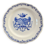 Assiette gien 19e armoiries