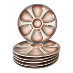 Assiettes  huitres digoin annes 60