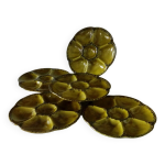 Assiettes  huitres en faience de gien