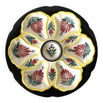 Assiette � huitres hb quimper peint � la main