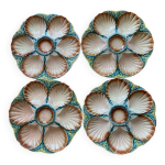 Assiettes  hutres en majolique sarreguemines