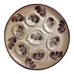 Assiette  hutres vintage franaise de pornic