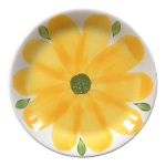 Assiette italienne fleur jaune