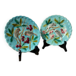 Assiettes en majolique de sarreguemines
