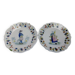Assiette malicorne vaisselle ancienne collection personnage