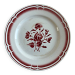 Assiette � motif floral badonviller