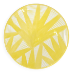 Assiette moyenne - palmes jaune