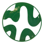 Assiette moyenne - pinceau verte