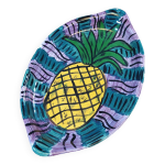 Assiette multicolore motif ananas Assiette multicolore motif ananas