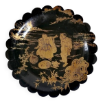 Assiette napoléon iii carton bouilli décor japonisant Assiette napoléon iii carton bouilli décor japonisant