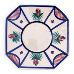 Assiette octogonale en faence