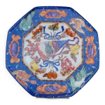 Assiette octogonale herms, 24 cm.