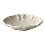 Assiette plat dcoratif cannel en terre cuite craquel