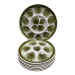 Assiettes et plat  huitres barbotine