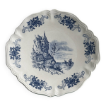 Assiette - plat de prsentation en faence de sarreguemines, collection  surrey