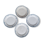 Assiettes plates ( 4 ) en faience de sarreguemines , terre de fer digoin, modle vaucluse