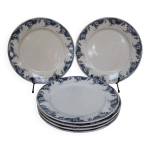 Assiettes plate en fa�ence ancienne aux lions de france  pernelle