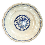 Assiette plate en faence de gien - motif rouen art dco - 1932