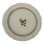 Assiette plate en faence de sarreguemines modle armelle diam 23 cm