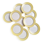 Assiettes plates jaune moulin des loups