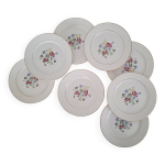 Assiettes plates en porcelaine opaque ancienne digoin et sarreguemines