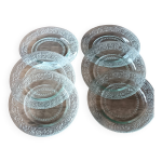 Assiettes plates transparentes