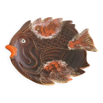 Assiette poisson style vallauris