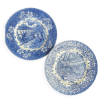 Une assiette porcelaine anglaise tudor ware home dcor bleue ancienne
