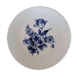 Assiette porcelaine de limoges motifs floral bleu