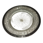 Assiette de présentation plateau argent massif cristal Assiette de présentation plateau argent massif cristal