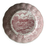 Assiette de prsentation vintage swiss lanscape