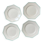 Assiettes sarreguemines octogonales perles