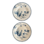 Assiettes en terre de fer gien modle coqs