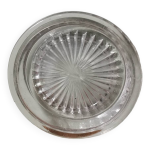 Assiette verre moul press vintage dessous bouteille