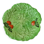 Assiette vintage barbotine chou et tomate carlton ware made in england d 18. 5 cm