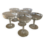 Assortiment de 6 coupes  champagne