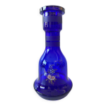 Atypique gros vase photophore verre pais bleu cobalt dcoratif carafe