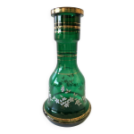 Atypique gros vase photophore verre pais vert sapin dcoratif carafe piche