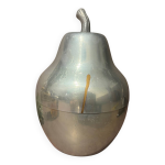 Bac a glaons / seau a glace, poire en alu bross annes 70 vintage